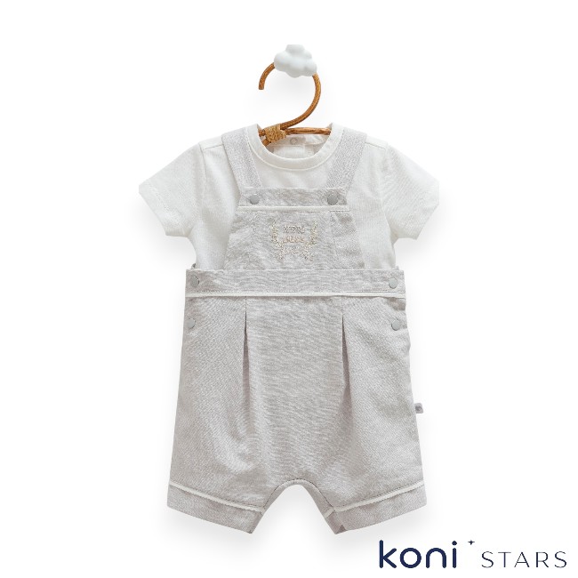 Сив гащеризон и тениска New Linen Caramell CR-SLE2436-GRI R1