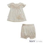 Бебешки бежов комплект за момиче Smile Caramell CR-TKK2403-BEJ R0