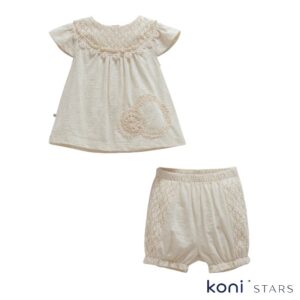 Бебешки бежов комплект за момиче Smile Caramell CR-TKK2403-BEJ R0