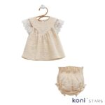 Бебешки бежов комплект за момиче Smile Caramell CR-TKK2403-BEJ R3