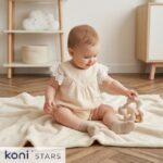 Бебешки бежов комплект за момиче Smile Caramell CR-TKK2403-BEJ R4