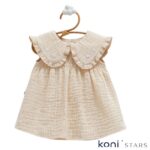 Бежов бебешки ленен комплект за момиче Caramell CR-TKK2402-BEJ R6