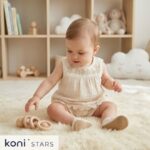 Бежов комплект за бебе момиче Lace Flowers Caramell CR-TKK2448-BEJ R3