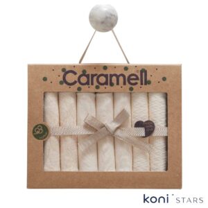 Бежови памучни кърпички за бебе 7 бр Tiny Lace Caramell MND1894-BEJ R1