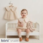 Бежов бебешки ленен комплект за момиче Caramell CR-TKK2402-BEJ 02Rd