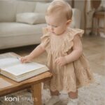 Детска рокля бежово Pure beauty Caramell CR-ELB1814-BEJ R4