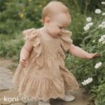 Детска рокля бежово Pure beauty Caramell CR-ELB1814-BEJ R6