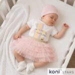 Детски комплект бяло и прасковена тюл пола Rach RA-2015-White R4