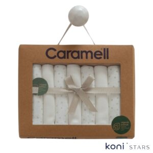 Екрю бебешки кърпички памучни 7 бр Basic Caramell MND2064 R1