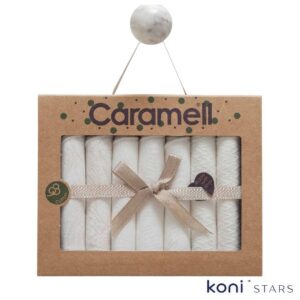 Екрю памучни кърпички 7 бр за бебе Hello Forest Caramell MND1894-EKRU R1