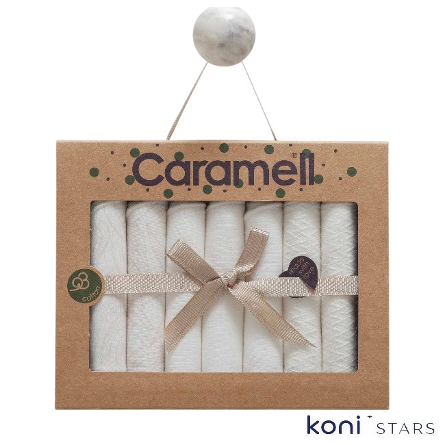 Екрю памучни кърпички 7 бр за бебе Hello Forest Caramell MND1894-EKRU R1
