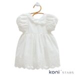 Лятна детска рокля екрю Soft Lace Caramell R1