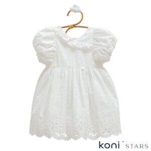 Лятна детска рокля екрю Soft Lace Caramell R1