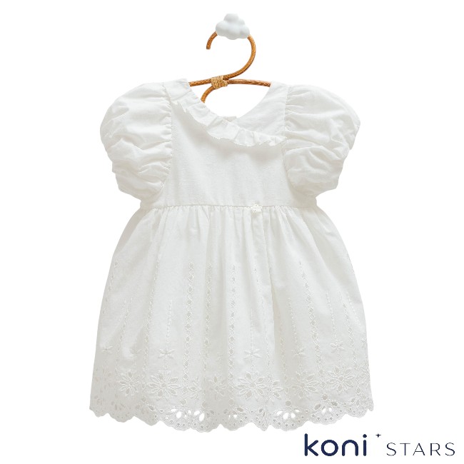Лятна детска рокля екрю Soft Lace Caramell R1