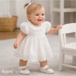 Лятна детска рокля екрю Soft Lace Caramell R5