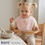 Памучен лигавник 3 бр пепел от рози Little Girl Caramell ONK1667 R6