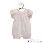 Розов бебешки ромпър Smile от лен Caramell CR-TK2401-PEMBE R1