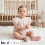 Розов бебешки ромпър Smile от лен Caramell CR-TK2401-PEMBE R3