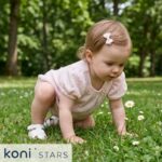 Розов бебешки ромпър Smile от лен Caramell CR-TK2401-PEMBE R4