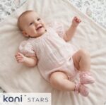 Розов бебешки ромпър Smile от лен Caramell CR-TK2401-PEMBE R5